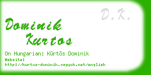 dominik kurtos business card