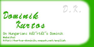 dominik kurtos business card